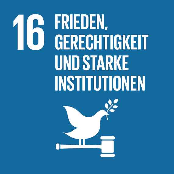 Sustainable Development Goal 16 UNO 17 Ziele für nachhaltige Entwicklung