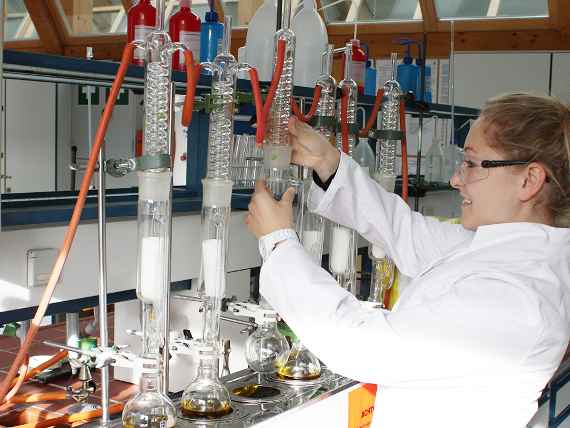 Lebensmittel- und biotechnologisches Laboratorium an der HBLFA Tirol Chemische Experimente