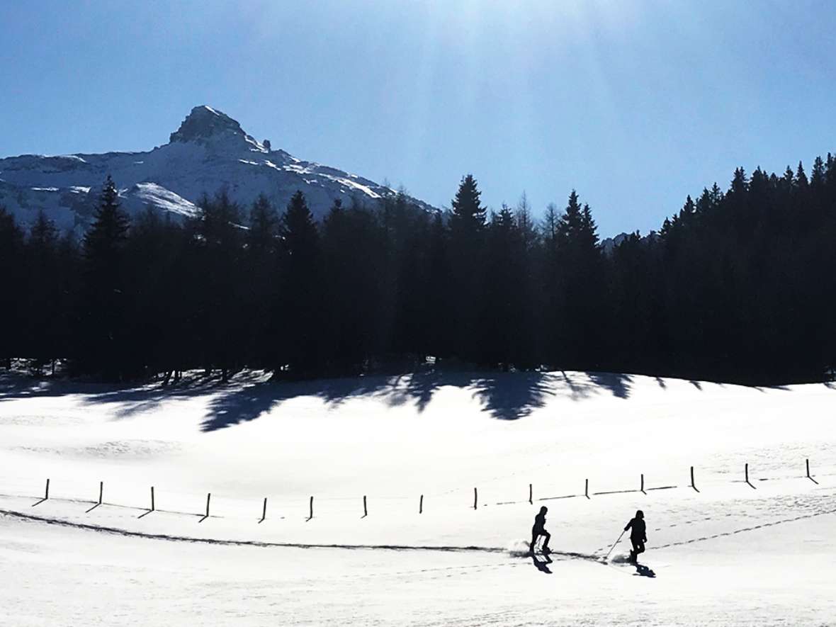 Schneeschuhwandern in Gries